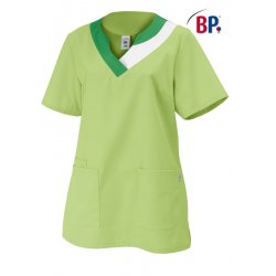 Tunique médicale femme verte polycoton, coupe cintrée - BP