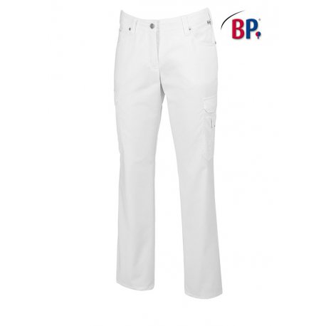 Pantalon médical Blanc tissu strech - BP
