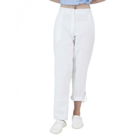 Pantalon médical femme Blanc transformable - Rémi Confection