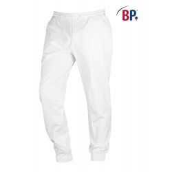 Pantalon de cuisine Blanc coupe jogging Blanc confortable - BP
