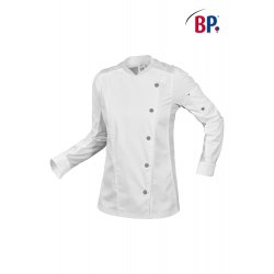 Veste de cuisine femme manches longues blanche, "Grand Chef" - BP