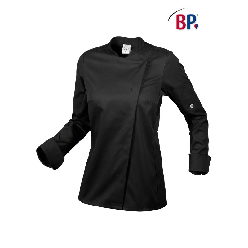 Veste de cuisine stretch couleur Noire pour femme confortable - BP