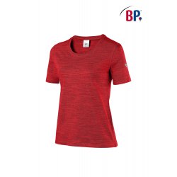 T-Shirt de travail Rouge femme coton et élasthane - BP