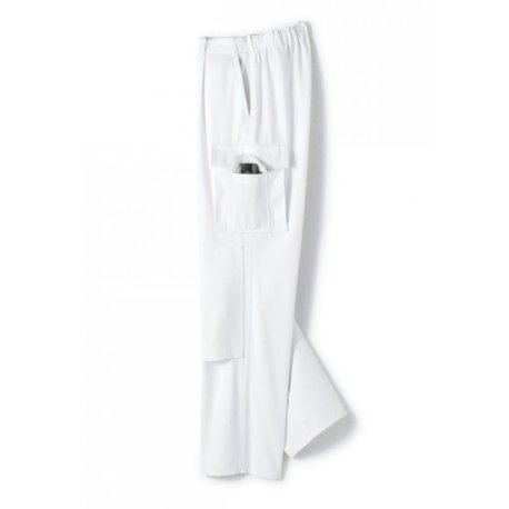 Pantalon de travail Blanc avec poches 100% coton - BP