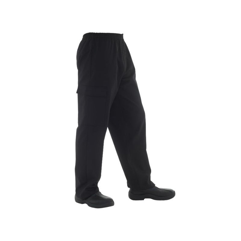 Pantalon médical homme Noir ceinture élastiqué - Rémi Confection