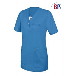 Tunique médicale femme bleu roi avec empiècement - BP