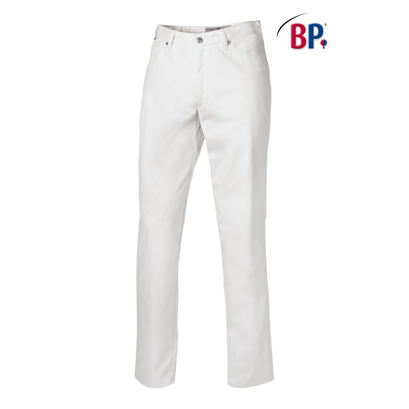 Pantalon de cuisine coupe Jean Blanc homme - BP