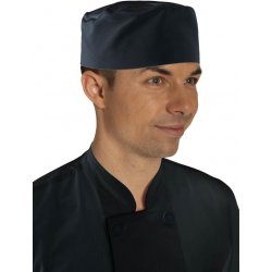 Toque plate boulanger velcro coton Noir - Talbot