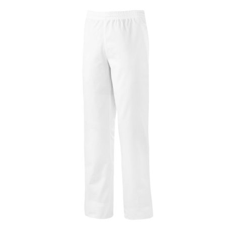 Pantalon de cuisine Blanc élastiqué taille avec cordon de serrage - BP