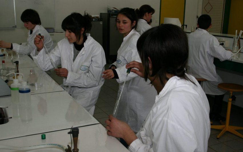 Blouse blanche chimie lycée laboratoire 100% coton manches longues